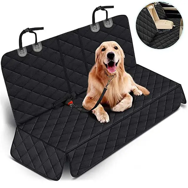Dog car seat pad for cars trucks SUVs and other vehicles - universal pet rear seat pad for pets Dog car seat pad for cars trucks SUVs and other vehicles - universal pet rear seat pad for pets