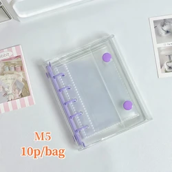 Colorful Transparent Planner & Creative Stationery Set (M5 Purple and 10P)