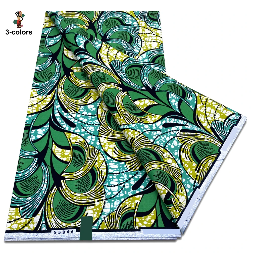 2025 Guaranteed Veritable Original African Wax Print Fabric Real Nigerian 100% Cotton Ankara Wax Fabric Soft Pagne Spuer Batik 6