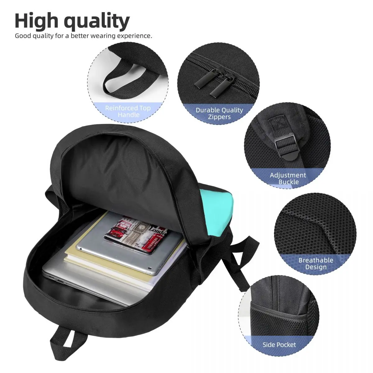 Custom Sprunki Happy Mr Fun Computer Head Fashion Kids Backpack Women Men Teenagers Schoolbags Travel Laptop Backpack 5