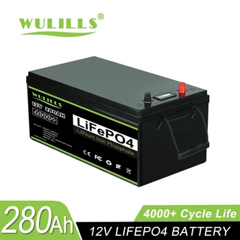 Lifepo4 배터리 팩, 12V 280Ah 리튬 다리미 인산염 배터리, 내장 BMS, 보트 홈 스토리지 오프 그리드 EU US, 12V 300Ah