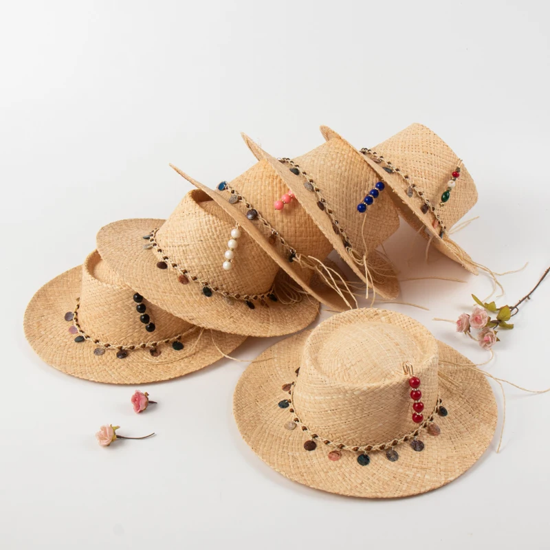 

2024 New Spring And Autumn Straw Hats Fashion Women Outdoor Beach Holidays Sun Protection Bohemia Style Raffia Luxury Desige Hat