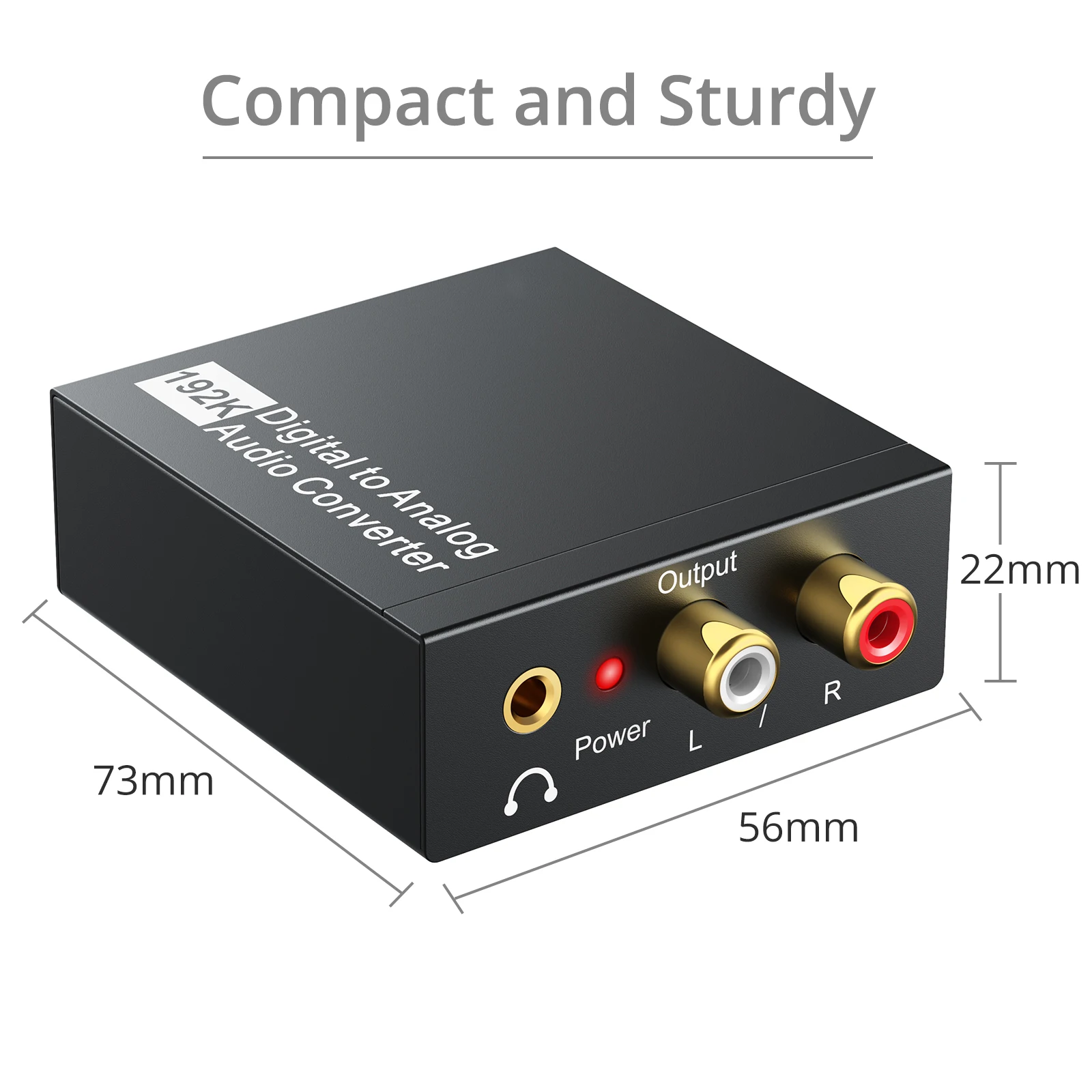  PROZOR 192KHz Digital to Analog Audio Converter - Upgrade  Volume Adjustable Optical to RCA Converter with Optical & USB Power Cable,  Digital DAC Converter SPDIF TOSLINK to Stereo L/R & 3.5mm