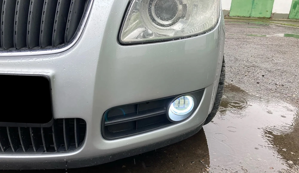 Led Fog Light for Volkswagen T5 Transporter Multivan Caravelle 2003-2010 Angel Eye DRL Ring Daytime Running Lights Car Head Lamp detail image 11