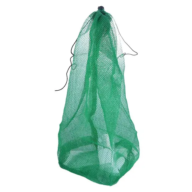 Mesh Bag Plastic Nylon Mesh Bag Net Bag Folding Fishing Gear Tackle Thickening Small Grid Nets Live Fish Nets Bag 5
