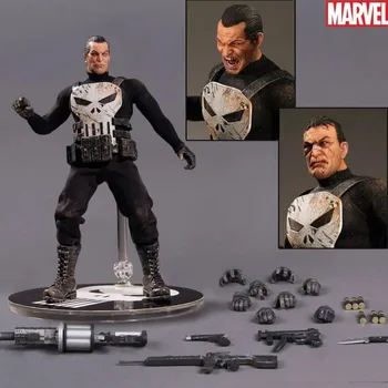 Marvel 1/12 Mezco Ant Punisher Sdcc Cloth Movable 6-inch Figure Doll Hand-made Model White Penalty Uncle Skull Carving Toys