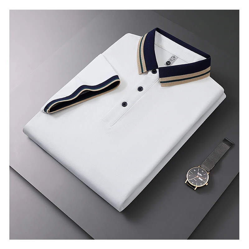 

Men's Summer POLO Shirt Short Sleeves New High Quality Casual Breathable Sports Senior Brand Men's Business Short Sleeves