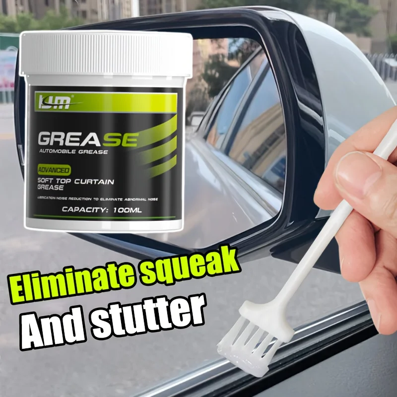 Car door grease Hinge and track maintenance paste Sunroof/track lubrication Anti-stick and noise cancellation with brush