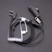 2 Pin PTT MIC Headset Covert Acoustic Tube In-ear Earpiece Headset For Kenwood For Baofeng UV-5R Two Way Radio Accessories ﻿