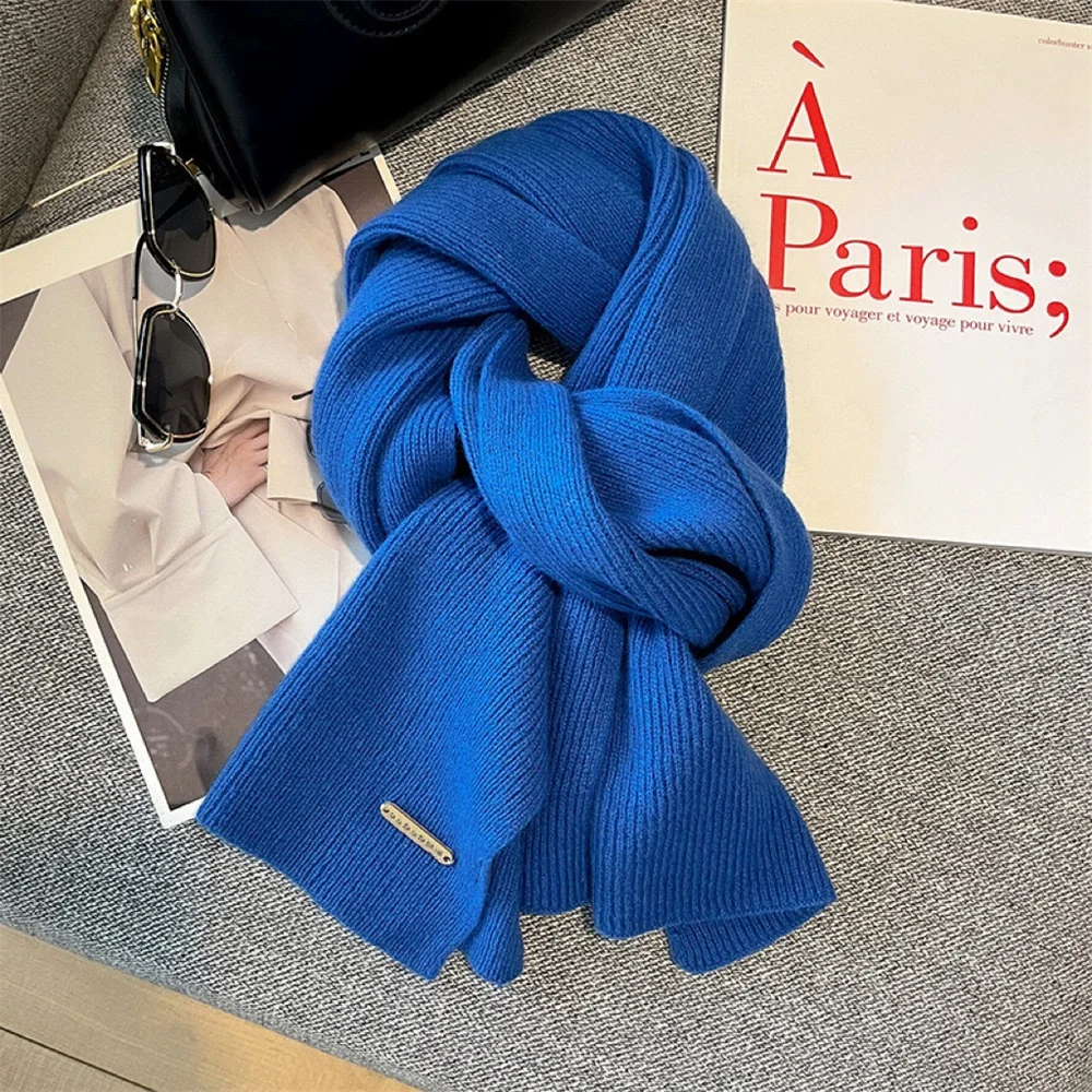 Classic Women'S Soft Long Scarf Winter Warm Wrap Shawl Solid Color Winter Unisex Scarf For Outdoor Travel Ski Snow Scarves 6