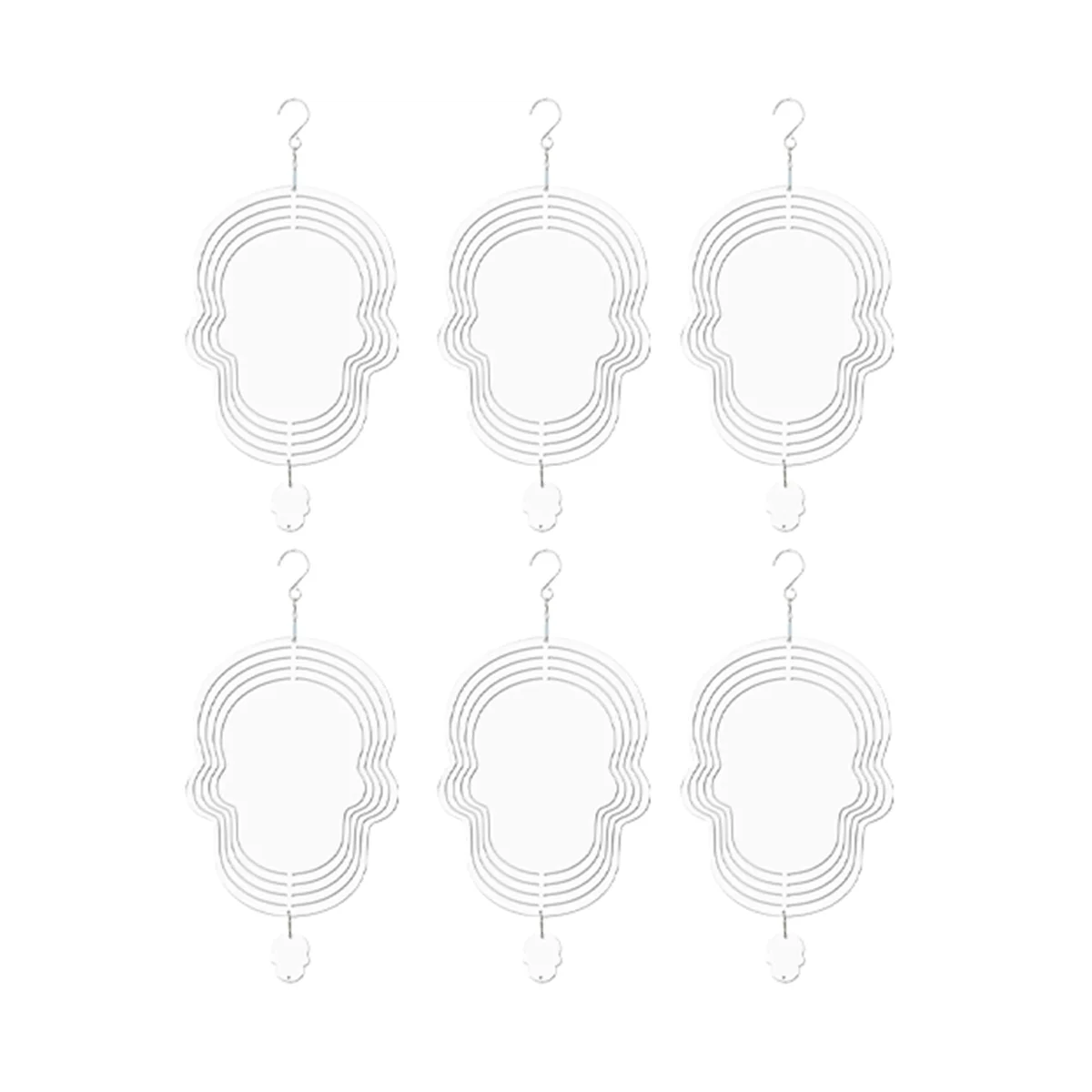 

6 шт. сублимационный Спиннер, заготовки для 3D ветра, подвесные Спиннеры для наружного украшения сада