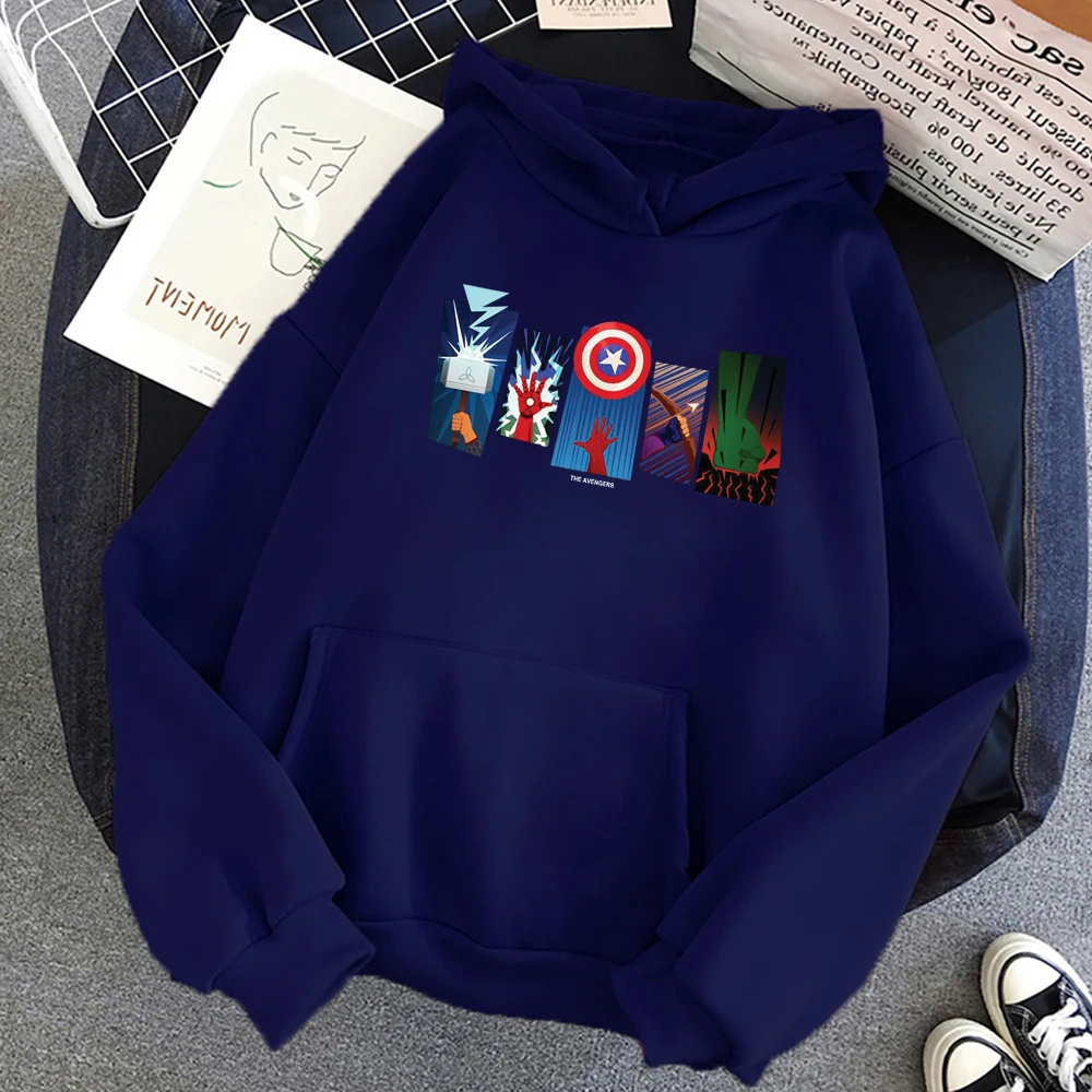 thumbnail image 1 of Sudadera con capucha de superhéroe con estampado de Marvel para hombre, ropa de calle masculina con estampado de Disney, sudadera de lana cálida con capucha de Hip Hop, otoño, 1 of 5