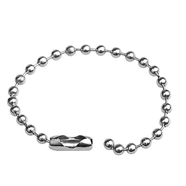 Ball Keychain 20-Pack Stainless Steel Bead Ball Chains
