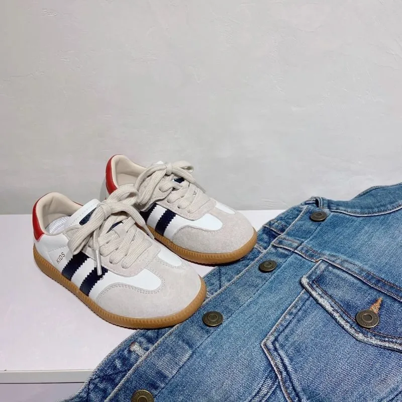 2024 Boys And Girls Canvas Shoes Children's School Performance Shoes Fashion Children Biscuit Bottom Breathable Kids Shoes 4