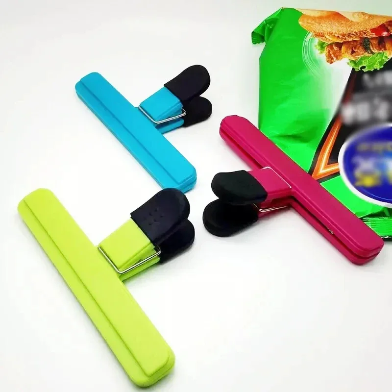 Portable Kitchen Storage Food Travel Plastic Tongs Snack Seal Sealing Bag Clips Sealer Clamp Storage Tool Kitchen Accessories bread bag clips kitchen bag clips sealing clips storage bag clips bag clips