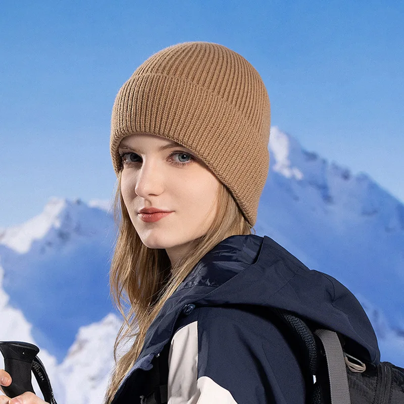 Conjunto Abrigo Talla única Polar Juego De 3 Piezas De Gorro De Invierno Con Bufanda Y Guantes, Forro Polar De Invierno, Gorro De Punto Grueso, Gorro De Calavera, Calentadores De Cuello, Guantes