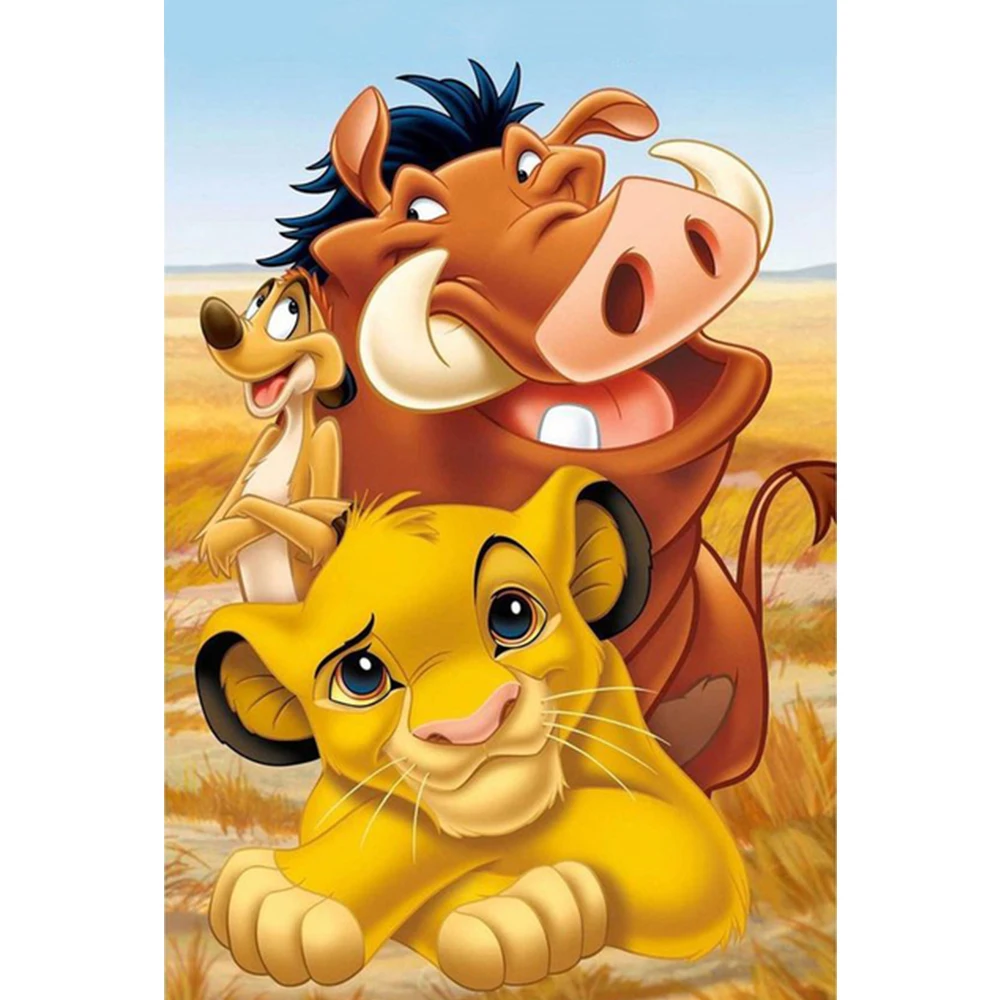 Disney Cartoon Movie The Lion King 5D Diamond Painting Simba and His  Friends Diamond Embroidery Full Dill Mosaic Wall Decor Gift _ - AliExpress  Mobile