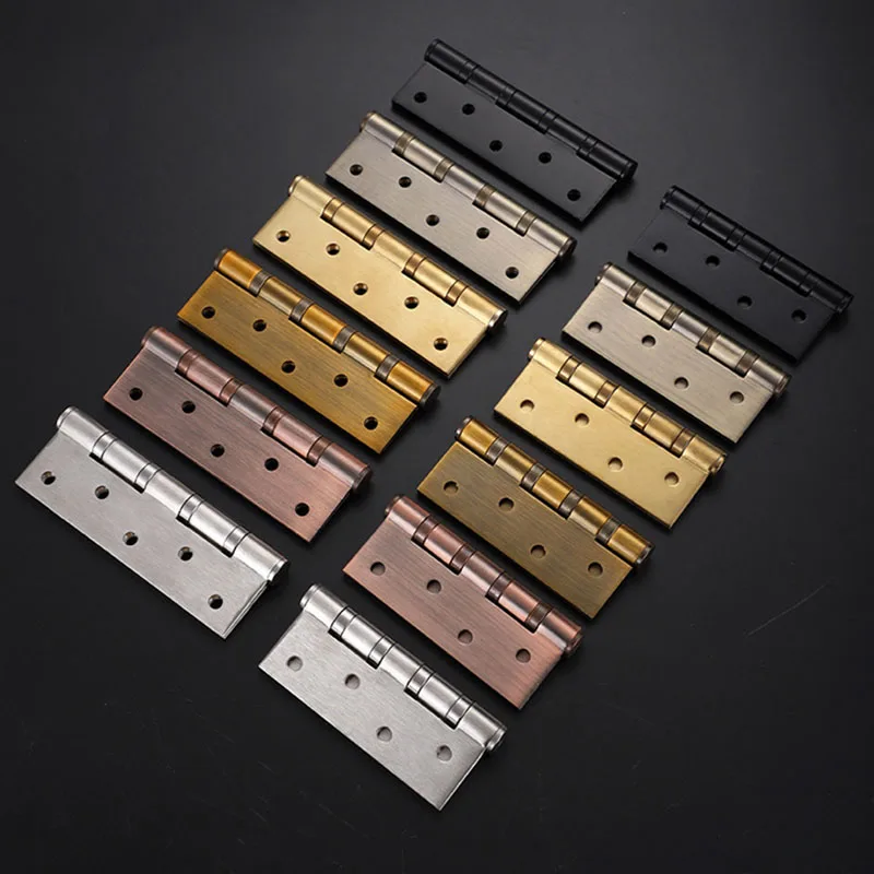 4"5 Inches 2pcs/Set Door Butt Hinges Furniture Hardware Accessories High Quality 304 Stainless Steel Flat Door Hinge