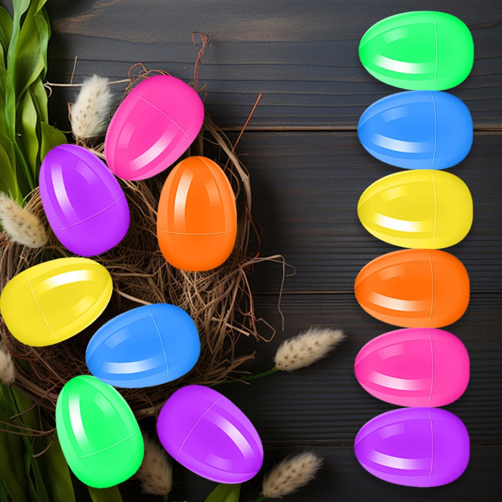 200/100/50PCS Easter Fillable Egg Twisted Opening Eggshell Eggs Spring Decoration 2025 Kid Gift Packing Box of Resurrection
