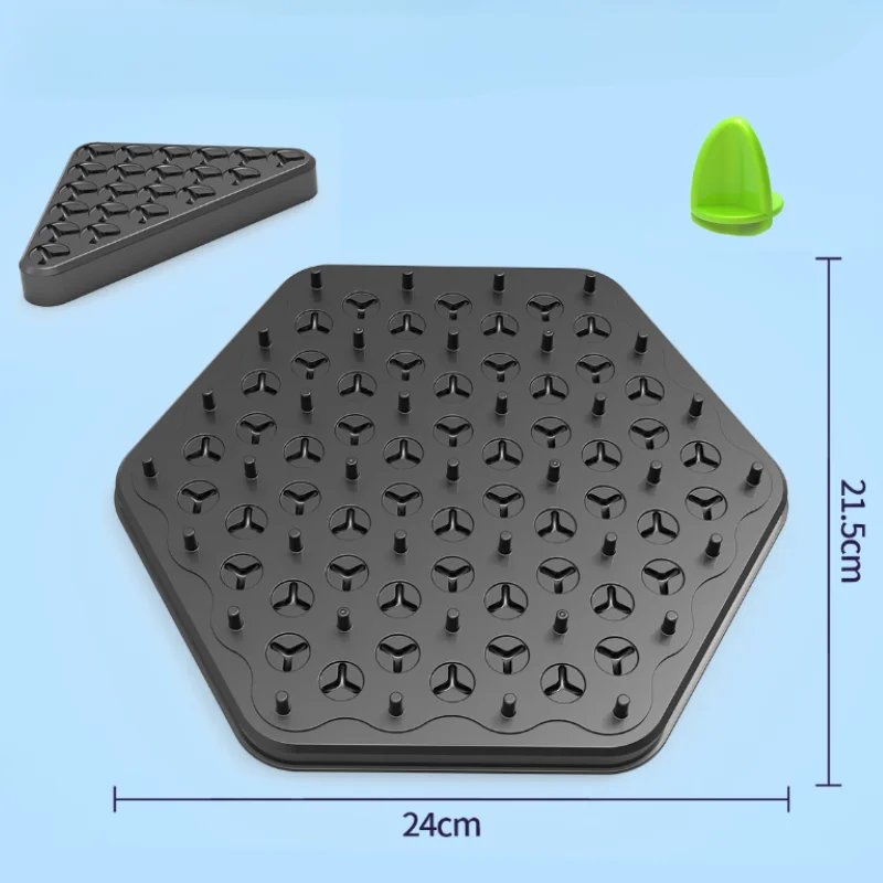 Board Game New Geometry Chain Chess Puzzle Triangle Chess Desktop Game Rubber Band Training Family Interaction Exercise Thinking Toys Gifts