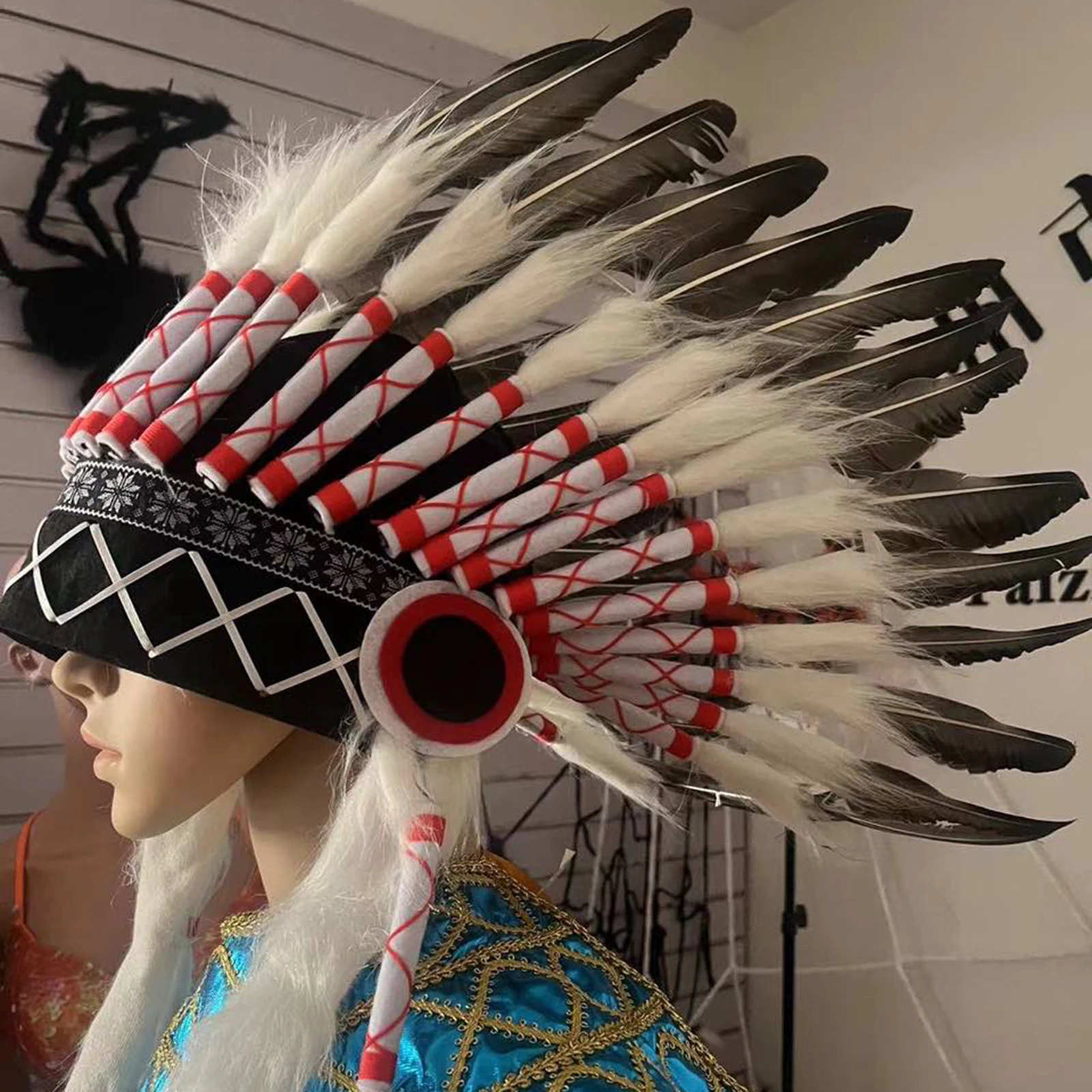 Headdress Nome Copricapo Indiano Feather Cappello Da Indiano Nome