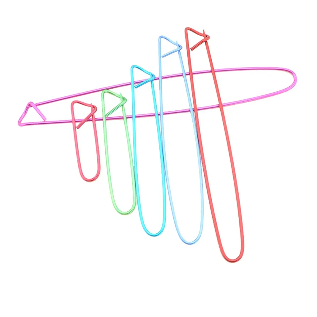 Sewing Tools 6PCS/Set Aluminum Knitting Needles Clip Craft Stitch Holders Safety Pins Crochet Hooks Locking Weaving