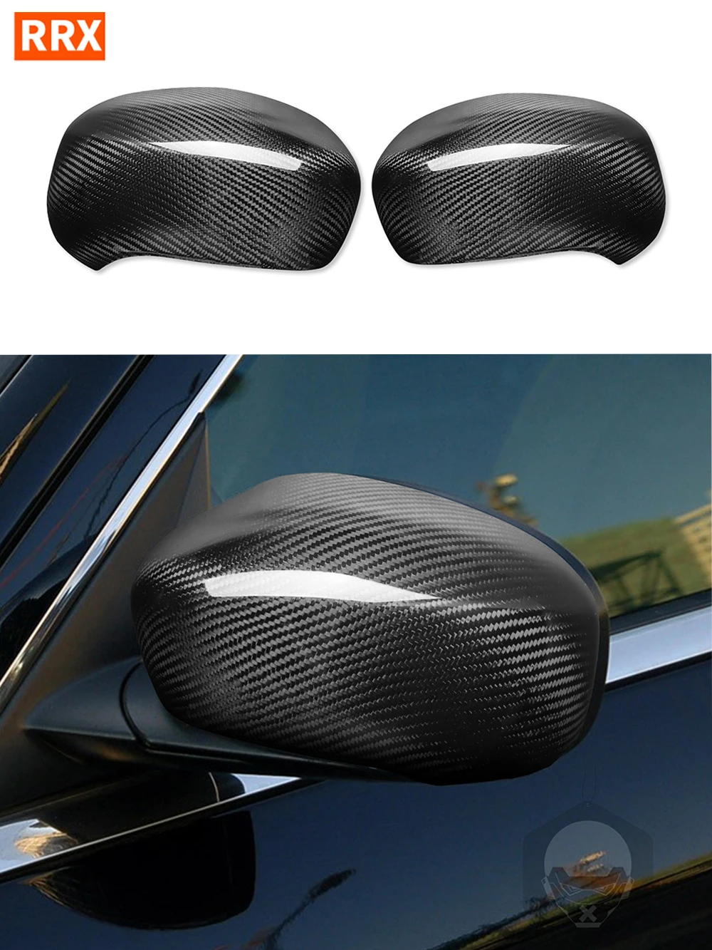 For Chrysler 300c 2003-2011 Rear View Mirror Housing Real Carbon Fiber Trim Cover Car Exterior Refit Accessories LHD