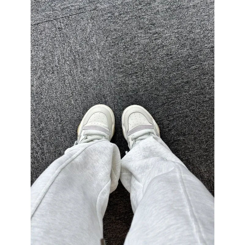 Deeptown Basic Grey Sweatpants Korean Fashion Jogging Elastic Waist Baggy Women's Sport Pants Casual Loose Trouser Summer Retro