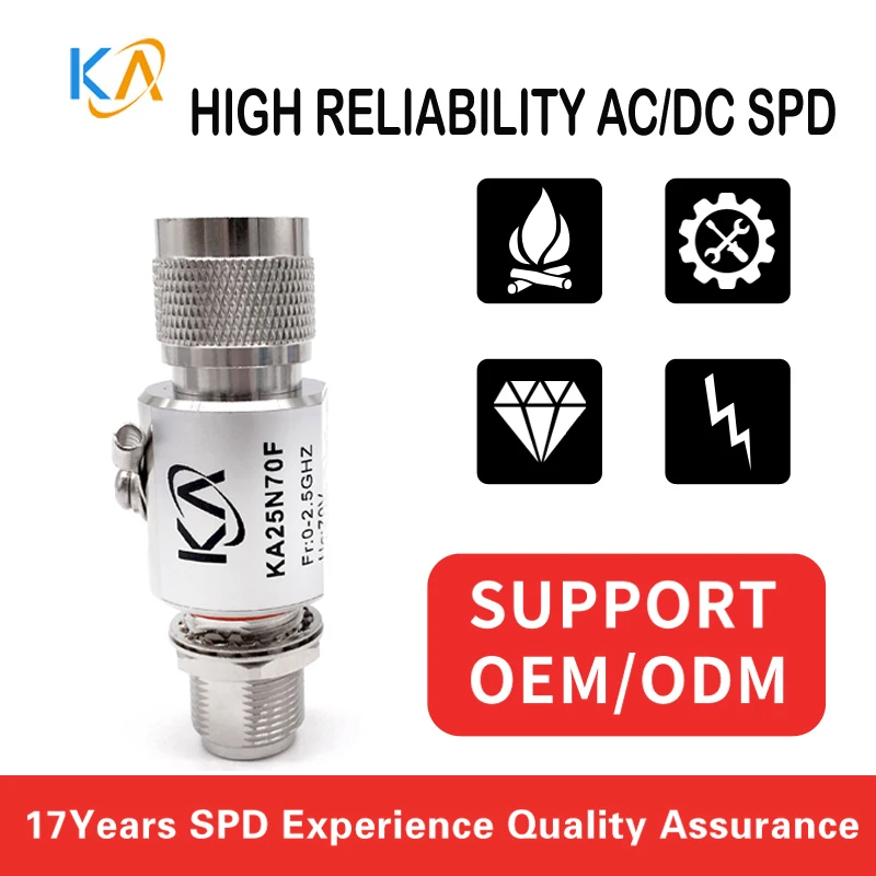 N Type Coaxial Lightning Arrester RF Coaxial Connector Lightning arrester 0-3Ghz TNC male to female jack Surge surge suppressor