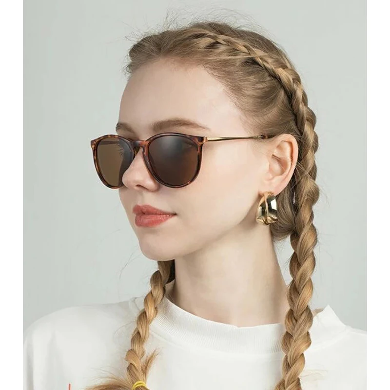 

Retro Ins Style Leopard Sunglasses For Women Outdoor Toad Shaped Fashion Metal Temple Accessories Eyewear UV400 Oculos De Sol
