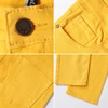 Yellow Men's Straight Jeans New Design Denim Male Long Pants Elastic Fashion Korean Youth Party Hip Hop Trousers Streetwear 6