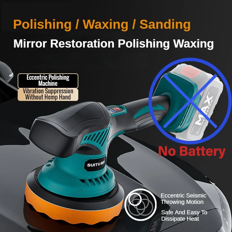 Cordless Polisher 5500RPM 8 Gears Rechargeable Car Polishing Machine Electric Rotary Tool For Makita 21V Battery (No Battery) car polisher