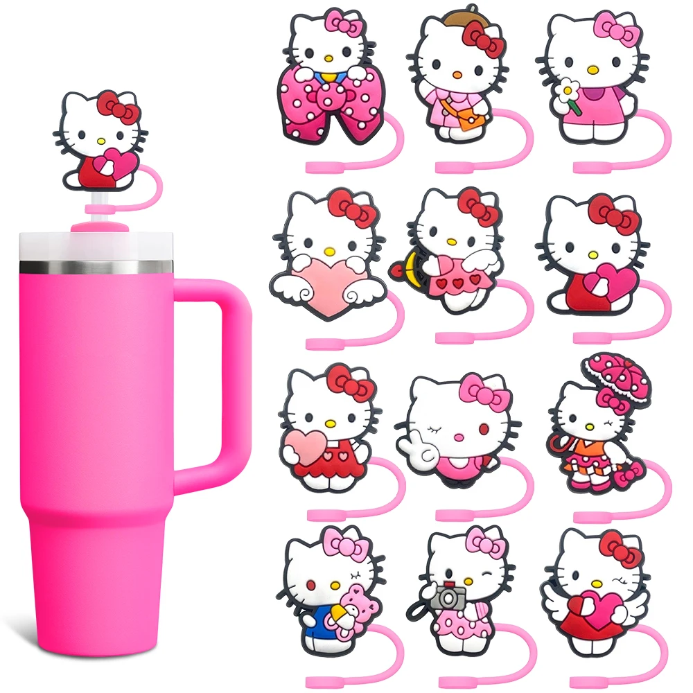 HelloKittyStrawCoverCap10MMDrinkStrawPlugSplashProofDrinking