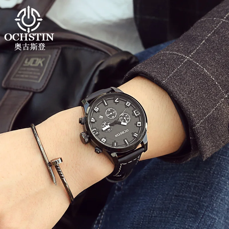 Special OCHSTIN new men's watch multi-function running second chronograph watch fashion Joker men's watch