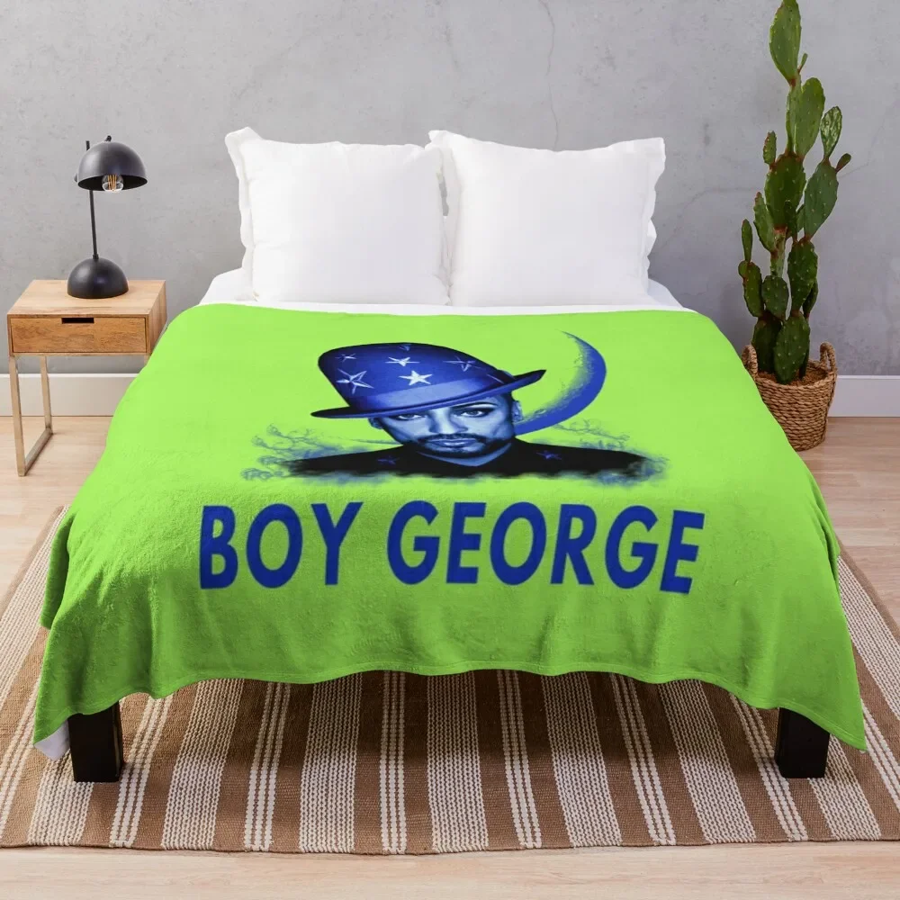 

Singer Boy George-blue Throw Blanket fluffy christmas decoration Softest Blankets