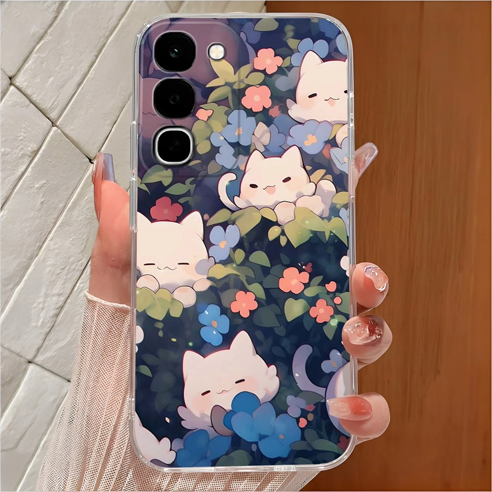 Cute Cartoon Clear Soft TPU Silicone Shockproof Phone Case - Anti-Slip Cover