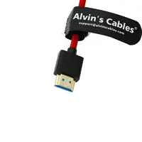 สายเคเบิลขด HDMI 2.1 8K ของ Alvin 48Gbps สําหรับ Atomos Sony Canon 5