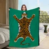 Adler warm retro soft plush blanket Tiger j-Jonathan for sofa living room office Moroccan Ethnic bedroom travel Rug gift Flannel 2