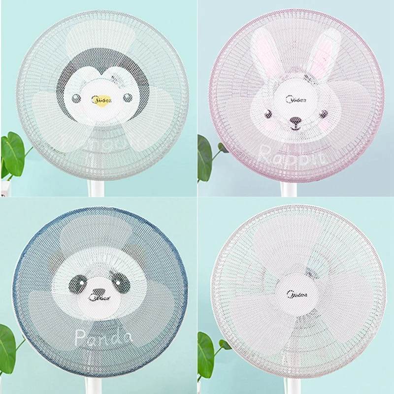 18 Inch Cartoon Pattern Fan Protection Covers Safety Cover Child Baby Anti-pinch Electric Net Mesh Fan Covers Dustproof