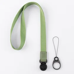 Versatile Detachable Lanyard Necklace with Finger Ring Strap (Green1)