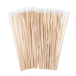 Long Wood Handle Buds Swabs Medical Swabs Ear Cleaning Tool Makeup Removal Wound Care Cotton Buds