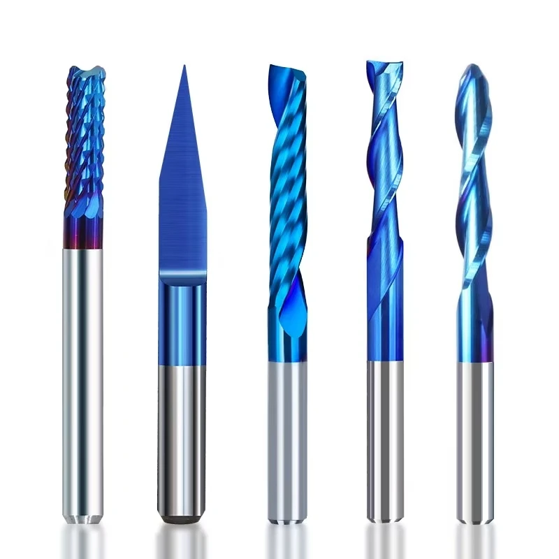 Set 40 Frese Per CNC Twotrees – 1/8 Di Pollice Con Rivestimento Nano Blue E Titanio, Per Ogni Lavorazione!