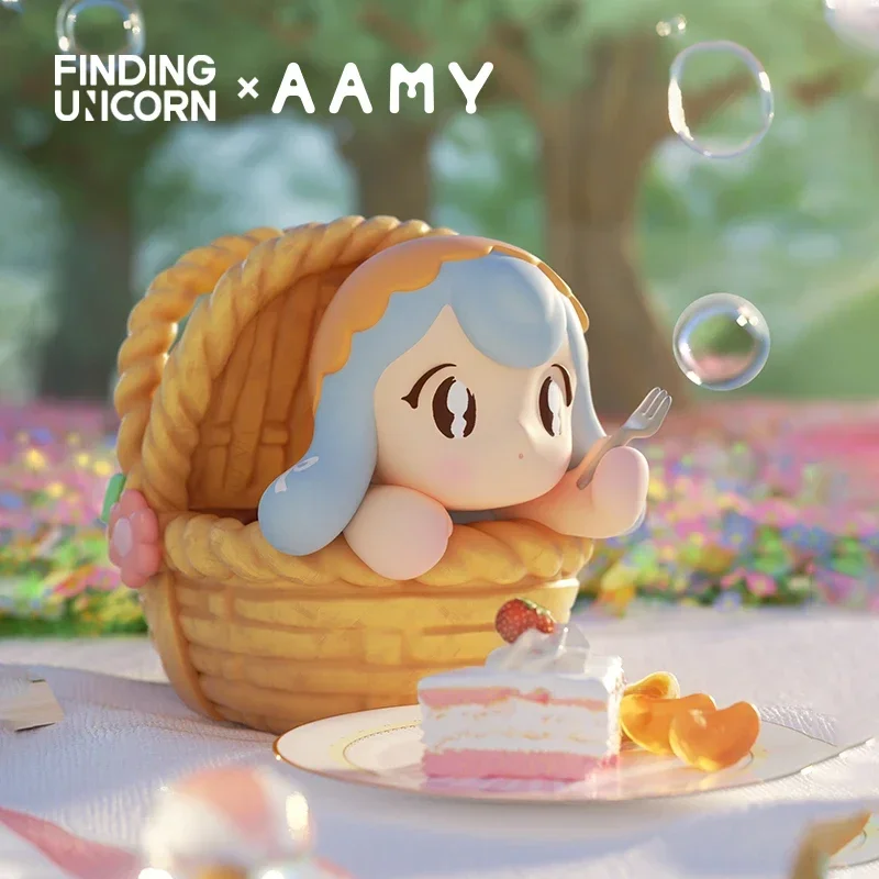Finding Unicorn AAMY Picnic With Butterfly Series   Kawaii Model Designer Doll Blind Box Mystery Box Toy Cute Action Anime Figur