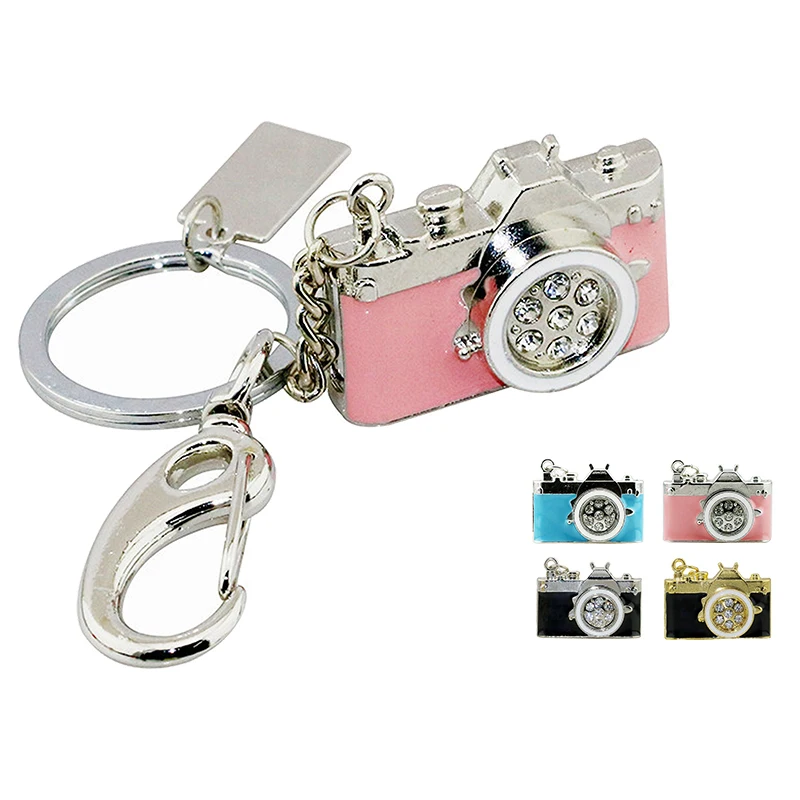 Metal Diamond Camera Usb Flash Drive Mini Pendrive Pink Memory Storage 16GB Gift U Disk Fashion Key Chain Pen |