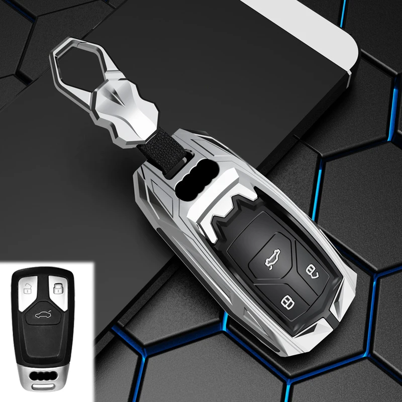 Luxury Zinc Alloy Metal Car Key Case and Keychain Holder
