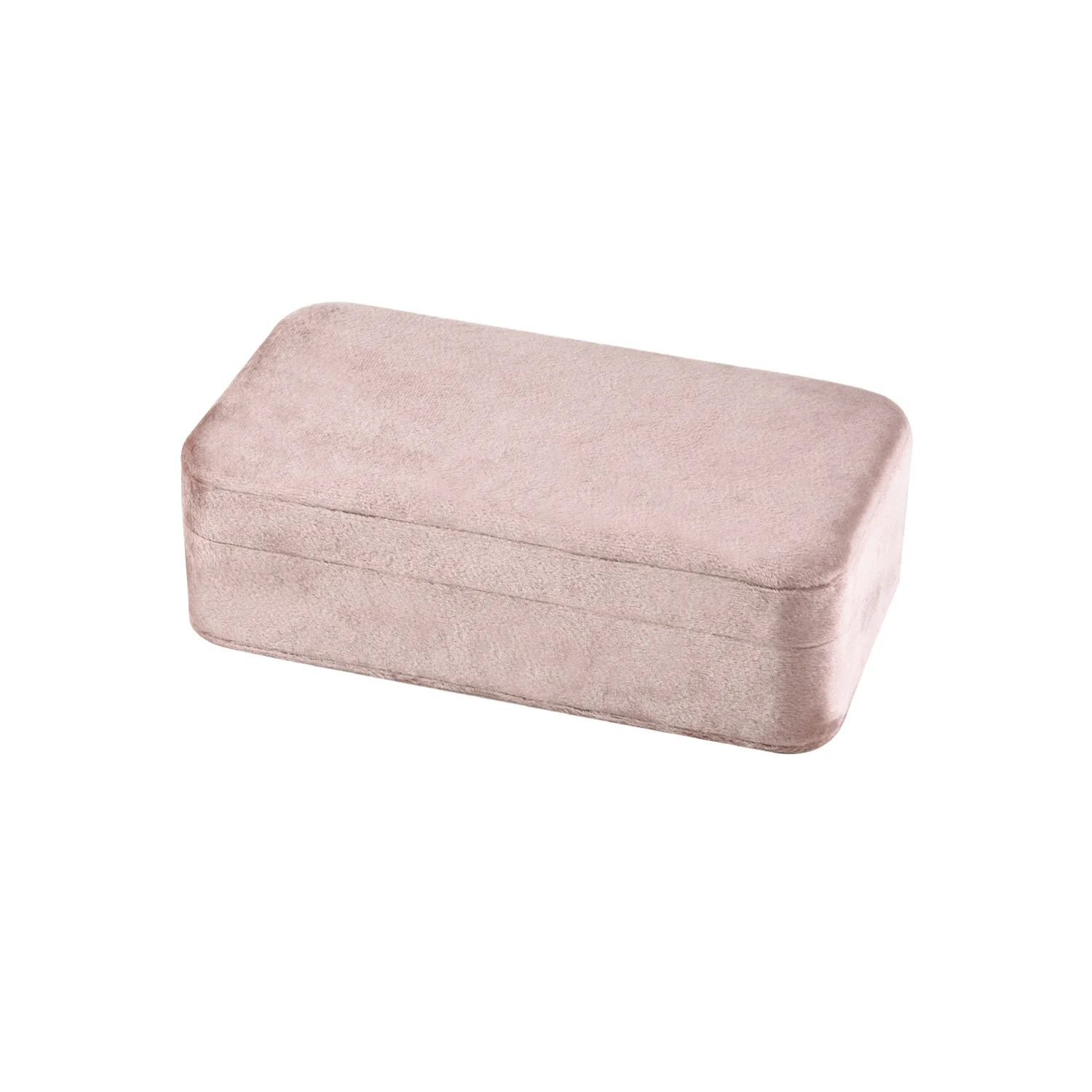 Velvet Travel Container Portable Velvet Jewelry Clamshell Ring Studs Storage Box Bracelet Earrings Jewelry Box