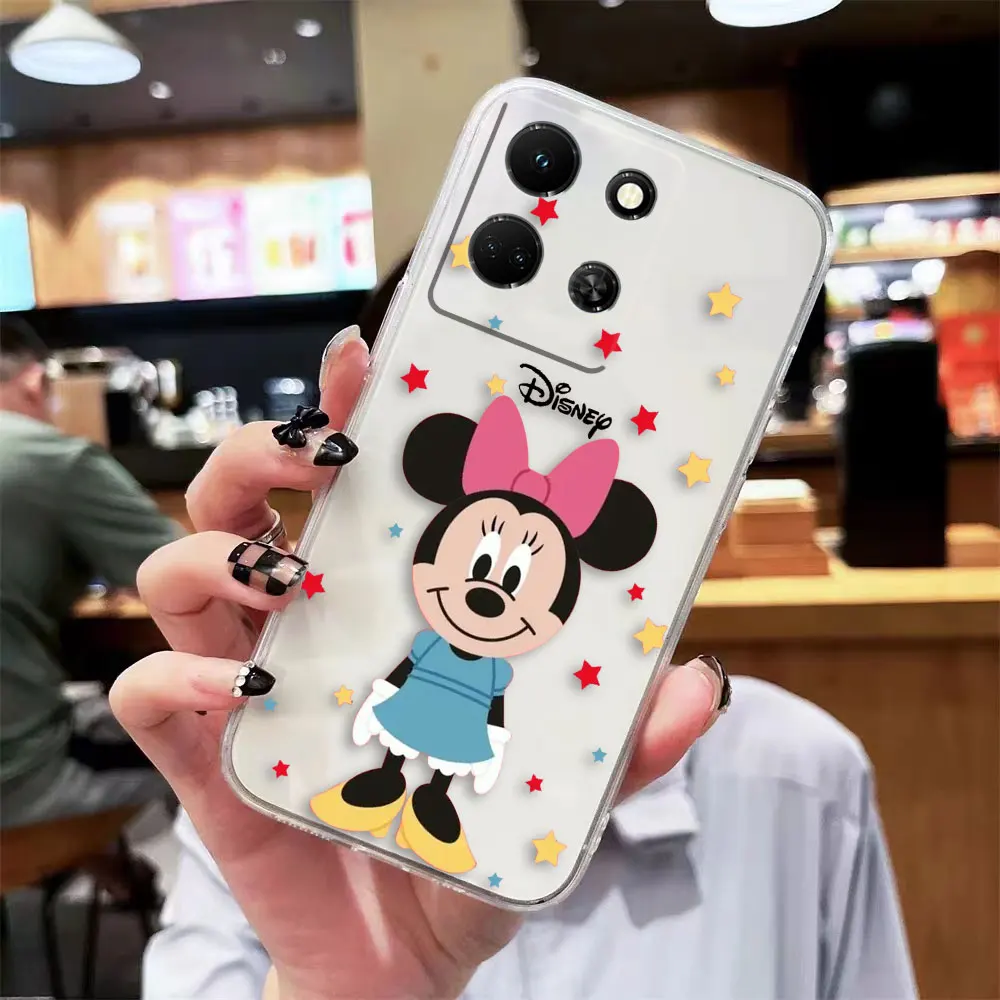 thumbnail image 1 of Clear Phone Case For Infinix NOTE 10 11 12 30 30i SMART 5 6 7 ZERO CAMON 19 20 PRO Case Shell Mickey Minnie Mouse Anime Cartoon, 1 of 5