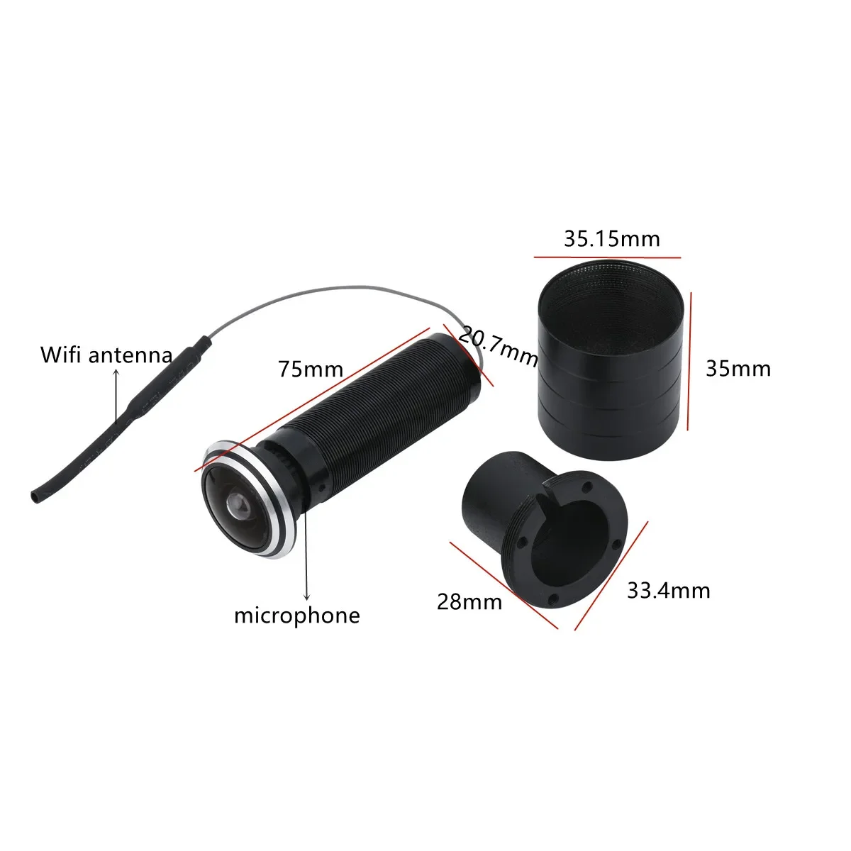 ドアのぞき穴カメラ HD 1080P 220° 広角 (128GB) Amazon.co.jp: Wifiドアのぞき穴カメラ、HD 1080P 170°広角