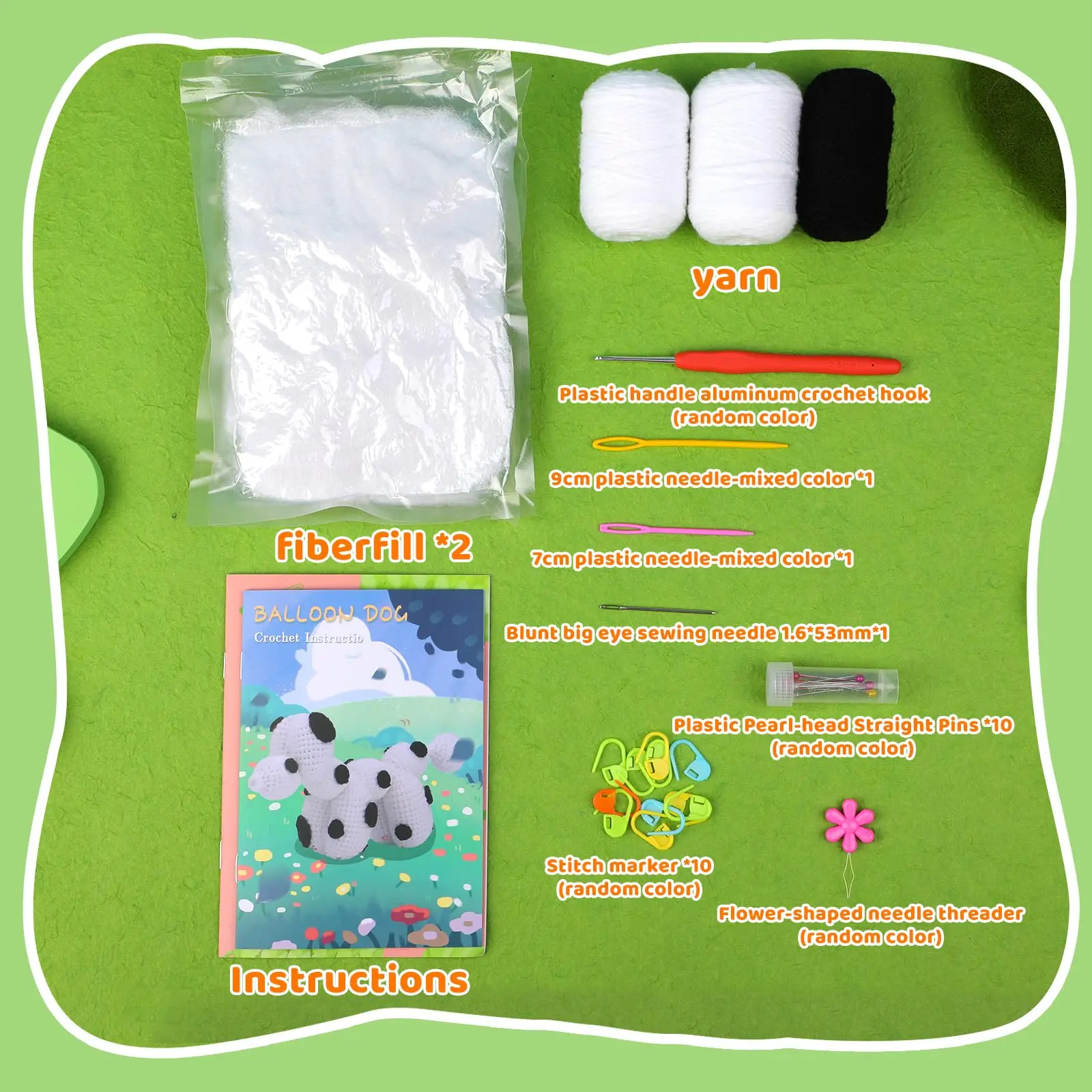 Fenrry Crochet Kit for Beginners Dog with Step-by-Step Video Tutorials Crochet Yarn Hook for Adults Birthday Gifts knitting needles crochet yarn crochet kit crochet hooks knitting supplies knitting material weaving tools yarn holder knitting craft supplies knitting loom