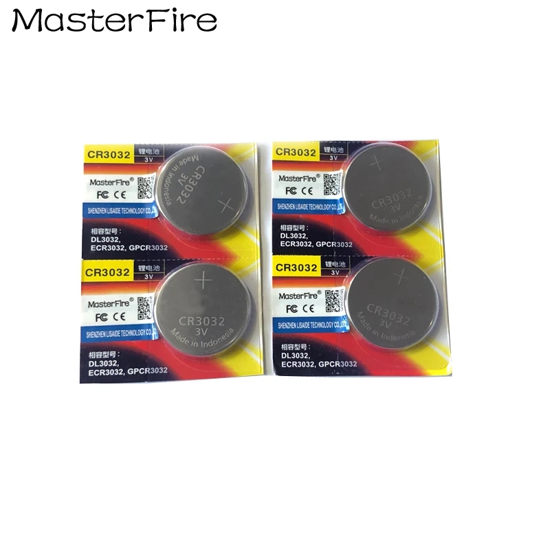 10pcs/lot MasterFire CR3032 CR 3032 DL3032 ECR3032 3V Lithium Car Key Remote Control Electric Alarm Button Coin Battery Cell